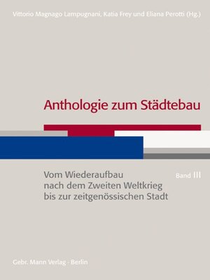 cover image of Anthologie zum Städtebau. Band III